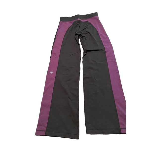LULULEMON Straight Leg Pants  *Black/Purple* Size 4 - Picture 2 of 6
